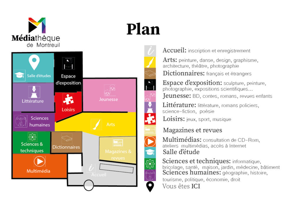 Design plan, Médiathèque de Montreuil